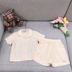 펜디 아동 FF 로고 프린트 셔츠+반바지 세트