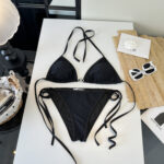 👙알로요가 블랙 끈비키니 미국식 넥끈 분리형 바캉스 수영복 - 이미지 4