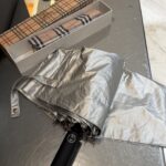 버버리 실버 코팅 자동 3단 양산 겸용 우산 - 이미지 3