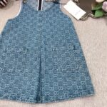 구찌 아동 GG 로고 자수 데님 베스트 원피스👗 - 이미지 4