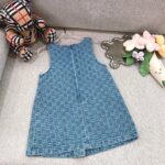 구찌 아동 GG 로고 자수 데님 베스트 원피스👗 - 이미지 6