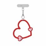 CASETiFY 투톤 속빈 하트 휴대폰 손목끈 부드러운 실리콘 하트 걸이 다색 단품 회색 폰클립 증정 - 이미지 7