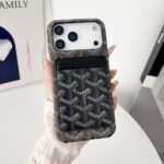 고야 패턴 자석 폰케이스+분리형 자석 카드지갑 세트 럭셔리 가죽 아이폰 보호커버 - 이미지 3