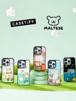 CASETiFY말티즈 귀여운 강아지 캐릭터 폰케이스 힐링 일러스트 전체 충격방지 아이폰 커버 다패턴