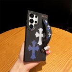 크롬하츠 십자가 손목끈 MagSafe 자석 폰케이스 빈티지 데님 가죽 충격방지 갤럭시 커버 - 이미지 10