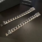 크롬하츠 문자각인 쿠바 팔찌 스카우트꽃 네모잠금 / 육각별 네모잠금 2타입 선택가능 - 이미지 5