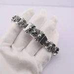 크롬하츠 분절식 십자꽃 직사각 팔찌 - 이미지 4
