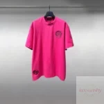 크롬하츠 산스크리트 중공 패치 태닝 자수 라운드넥 반팔티 380g 중량 티셔츠