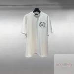 크롬하츠 봄여름 런웨이 380g 중량 반팔 수입 맞춤염색 원단 남녀공용 티셔츠 - 이미지 10