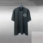 크롬하츠 봄여름 런웨이 380g 중량 반팔 수입 맞춤염색 원단 남녀공용 티셔츠 - 이미지 12