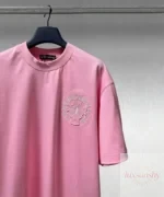크롬하츠 봄여름 런웨이 380g 중량 반팔 수입 맞춤염색 원단 남녀공용 티셔츠 - 이미지 3