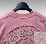 크롬하츠 봄여름 런웨이 380g 중량 반팔 수입 맞춤염색 원단 남녀공용 티셔츠 - 이미지 6