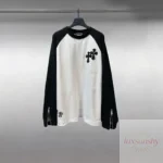 CH 크롬하츠 신상 래그런 긴팔티 패치자수 금속장식 소매 지퍼 380g 중량 남녀공용