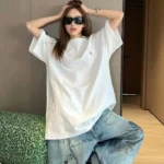 크롬하츠 십자가 패치 자수 반팔 티셔츠 오버사이즈 커플 캐주얼 남녀공용