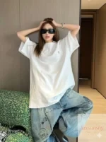 크롬하츠 십자가 패치 자수 반팔 티셔츠 오버사이즈 커플 캐주얼 남녀공용