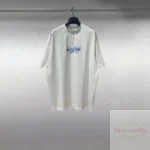 발렌시아가 26SS 고딕 문자 로고 워시드 컷오프 빈티지 반팔티 OS 드롭숄더 루즈핏 남녀공용