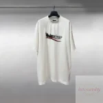 발렌시아가 24SS 흐려진 콜라 슬로건 프린트 반팔티 OS 하이넥 루즈핏 남녀공용