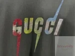 구찌 그라데이션 컬러스톤 번개 GUCCI 로고 반팔티 힙한 남녀공용 - 이미지 5