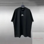 발렌시아가 26SS 더블링 문자 자수 반팔티｜260g 고중량 이중사 원단 타지마 자수 남녀공용 티셔츠