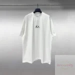발렌시아가 26SS 더블링 스몰로고 자수 반팔티 260g 고중량 이중사 타지마 자수 드롭숄더 남녀공용 티셔츠 - 이미지 3