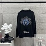 크롬하츠 2026 얼리가을 말굽 십자 산스크리트 실리콘 패치 자수 스톤 맨투맨 OS 루즈핏 남녀공용 - 이미지 4