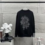 크롬하츠 2026 얼리가을 컬러 보석 십자 클러스터 스톤 맨투맨 OS 루즈핏 남녀공용 - 이미지 7