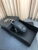 크롬하츠 십자가 장식 천연소가죽 리치무늬 인기 차키케이스 가방 장식 액세서리