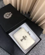 크롬하츠 셀럽 착용 십자가 장식 천연가죽 미니 파우치 명함지갑 손목 가방 허리 걸이식 동전지갑 트렌드 브랜드 액세서리 백 - 이미지 3