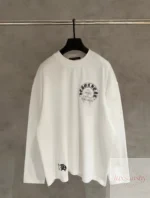 크롬하츠 2026FW 호스슈 산스크리트 플라워 패치자수 긴팔 티셔츠 OS 루즈핏 빈티지 남녀공용 - 이미지 2