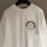 크롬하츠 2026FW 호스슈 산스크리트 플라워 패치자수 긴팔 티셔츠 OS 루즈핏 빈티지 남녀공용 - 이미지 3
