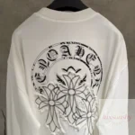 크롬하츠 2026FW 호스슈 산스크리트 플라워 패치자수 긴팔 티셔츠 OS 루즈핏 빈티지 남녀공용 - 이미지 4