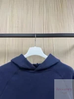 크롬하츠 네이비 레드 십자가 자수 후드 맨투맨 OS 루즈핏 캥거루 포켓 남녀공용 - 이미지 6