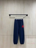 크롬하츠 네이비 레드 3십자가 조거 팬츠 허리밴드 루즈핏 트레이닝 바지 남녀공용 - 이미지 2