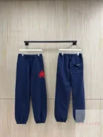 크롬하츠 네이비 레드 3십자가 조거 팬츠 허리밴드 루즈핏 트레이닝 바지 남녀공용