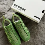 PHILEO × SALOMON Alpinway 그린 콜라보 아웃도어슈즈 메시 통기성 키높이 트레킹화